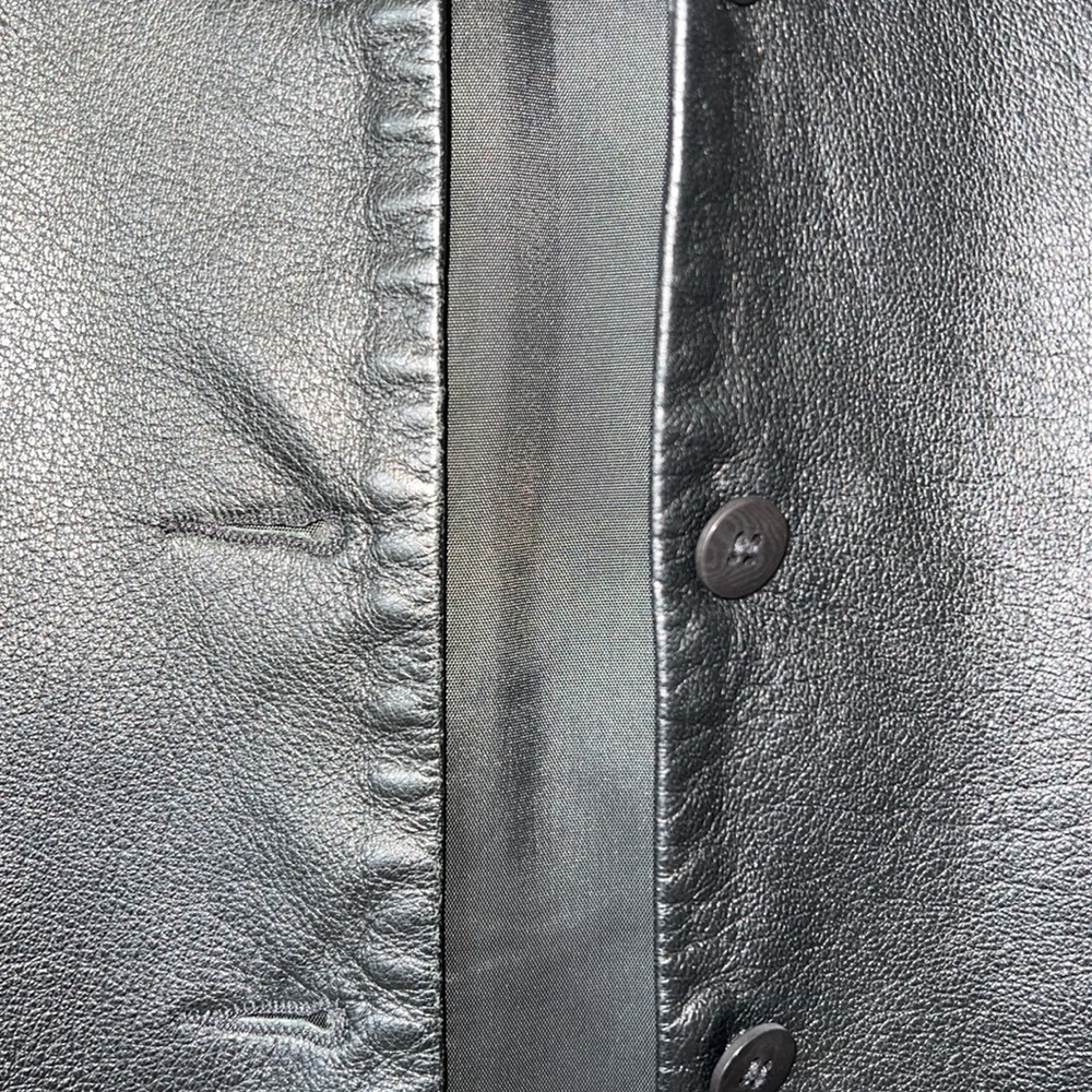 MAXAZRIA black mixed/ leather jacket 🇺🇸 - Picture 8 of 9